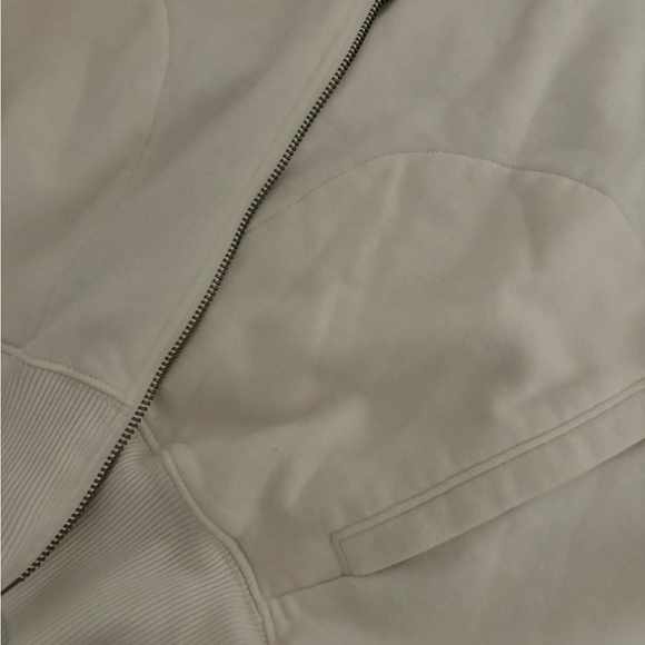 american eagle size xs ivory hooded zip up with pockets ! - Picture 4 of 5